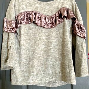 Ribbon front sweater